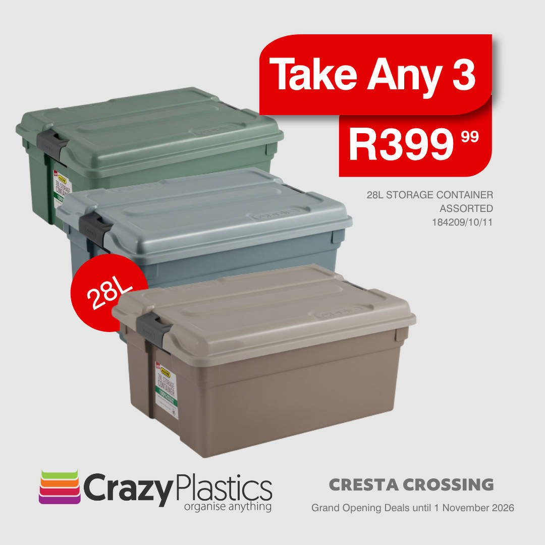 Storage Container 28L Assorted