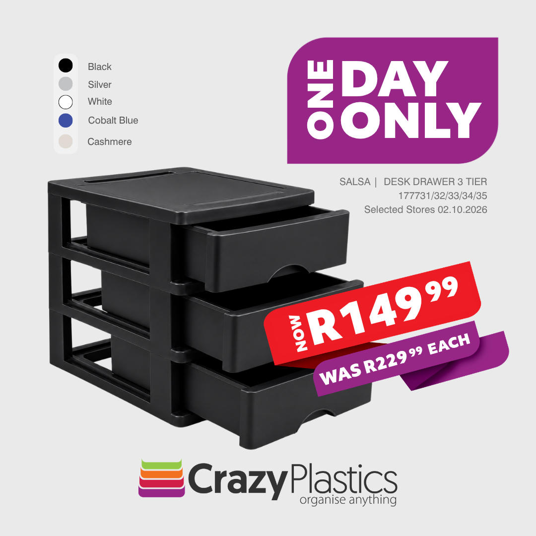Salsa Desk Drawer 3 Tier — Now R149.99, Save R80.00