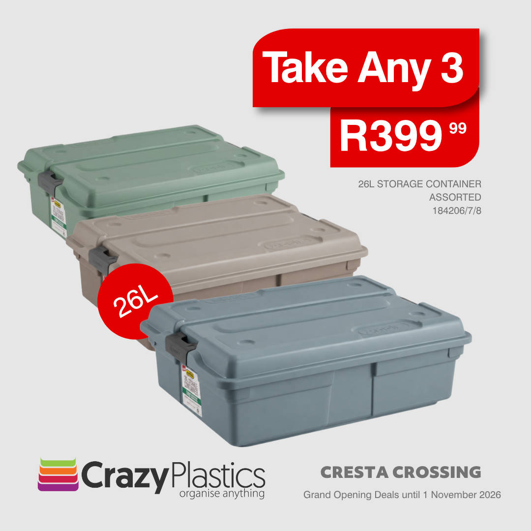 Storage Container 26L Assorted