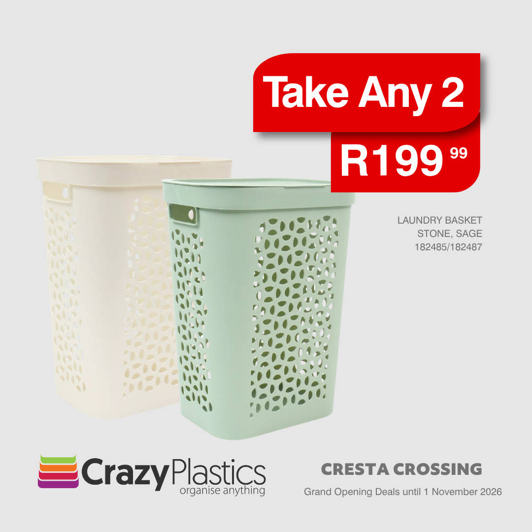 Laundry Basket Slimline Stone