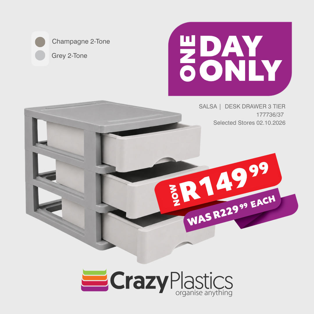 Salsa Desk Drawer 3 Tier 2-Tone — Now R149.99, Save R80.00
