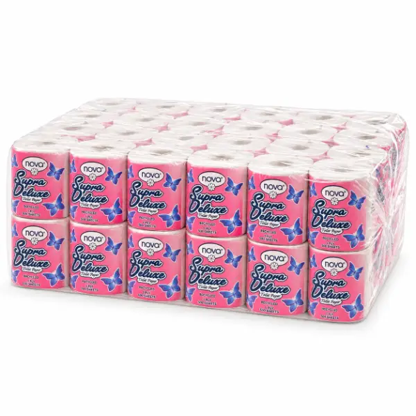 Nova 1-Ply Toilet Paper Recycled Bulk 48 Pack