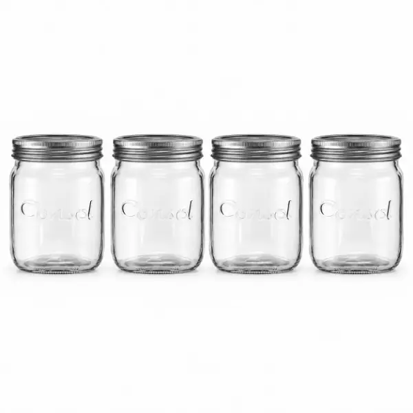 Consol Preserve Glass Jars 500ml 4 Pack