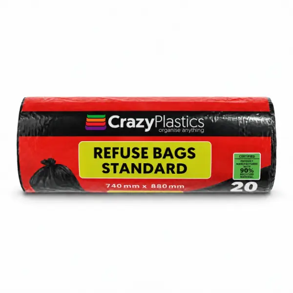 Refuse Bags Black (20Pk) Standard Roll