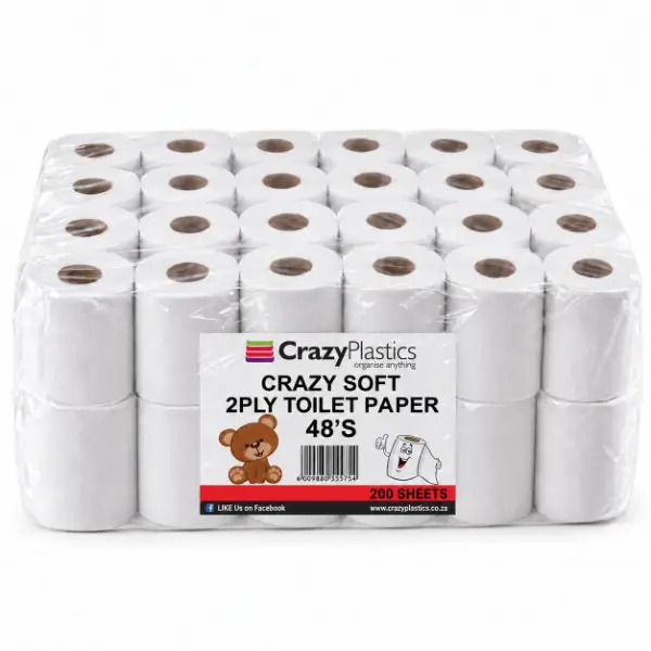 CrazySoft 2-Ply Toilet Paper 48 Pack