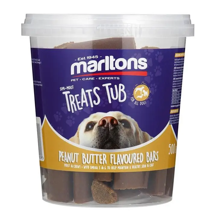 Dog Treats Semi Moist Peanut Butter Tub 500g