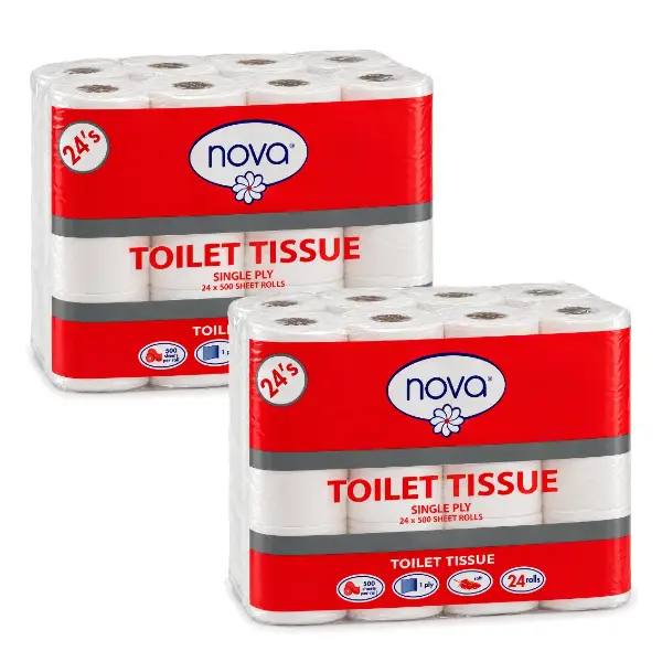 Nova 1-Ply Toilet Paper 48 Pack