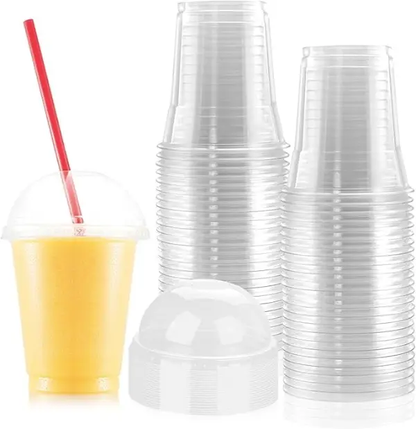 Cup Plastic Pp 250ml + Dome Lid 20pk