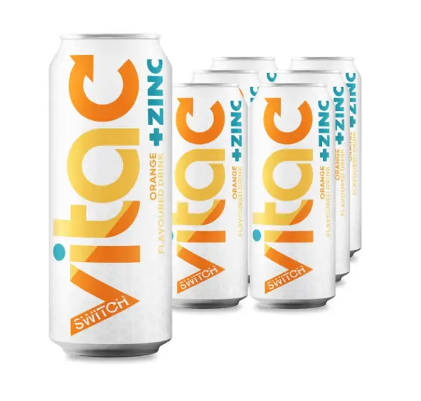 Switch Vita C Orange Sparkling Drink 500ml 6 Pack