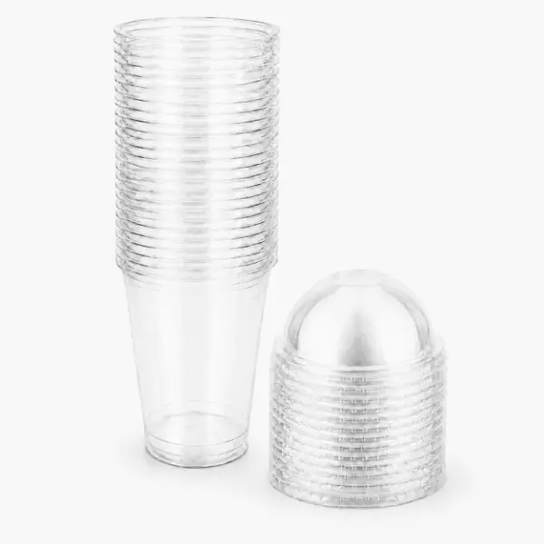 Cup Plastic Pp 500ml + Dome Lid 20pk