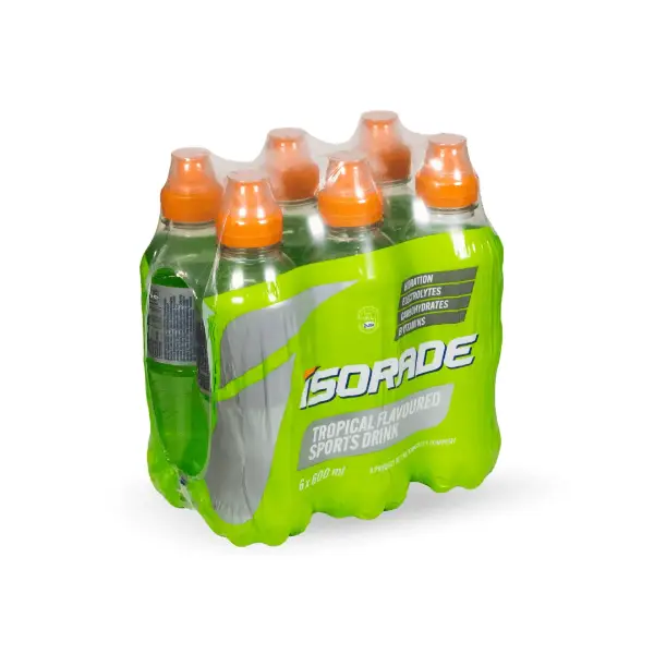 Isorade Tropical Flavoured Sports Drink 600ml 6 Pack