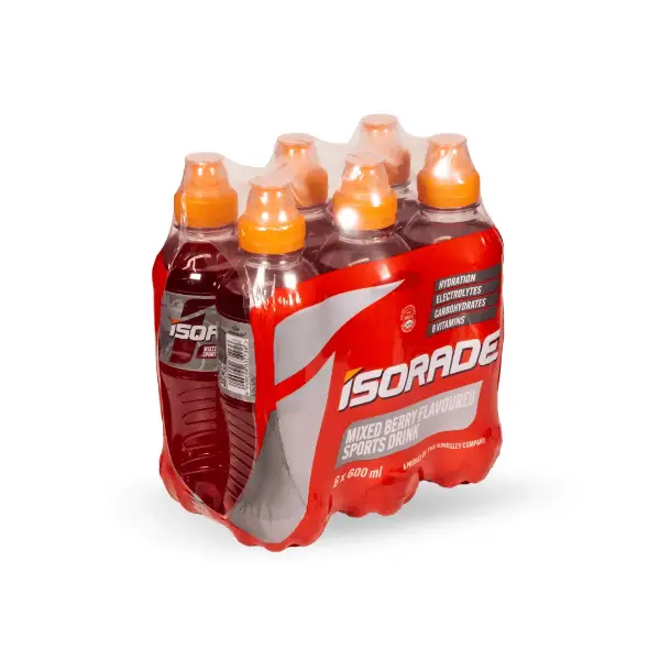 Isorade Mixed Berry Flavoured Sports Drink 600ml 6 Pack