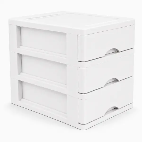 Drawer Desk 3 Tier Cashmere