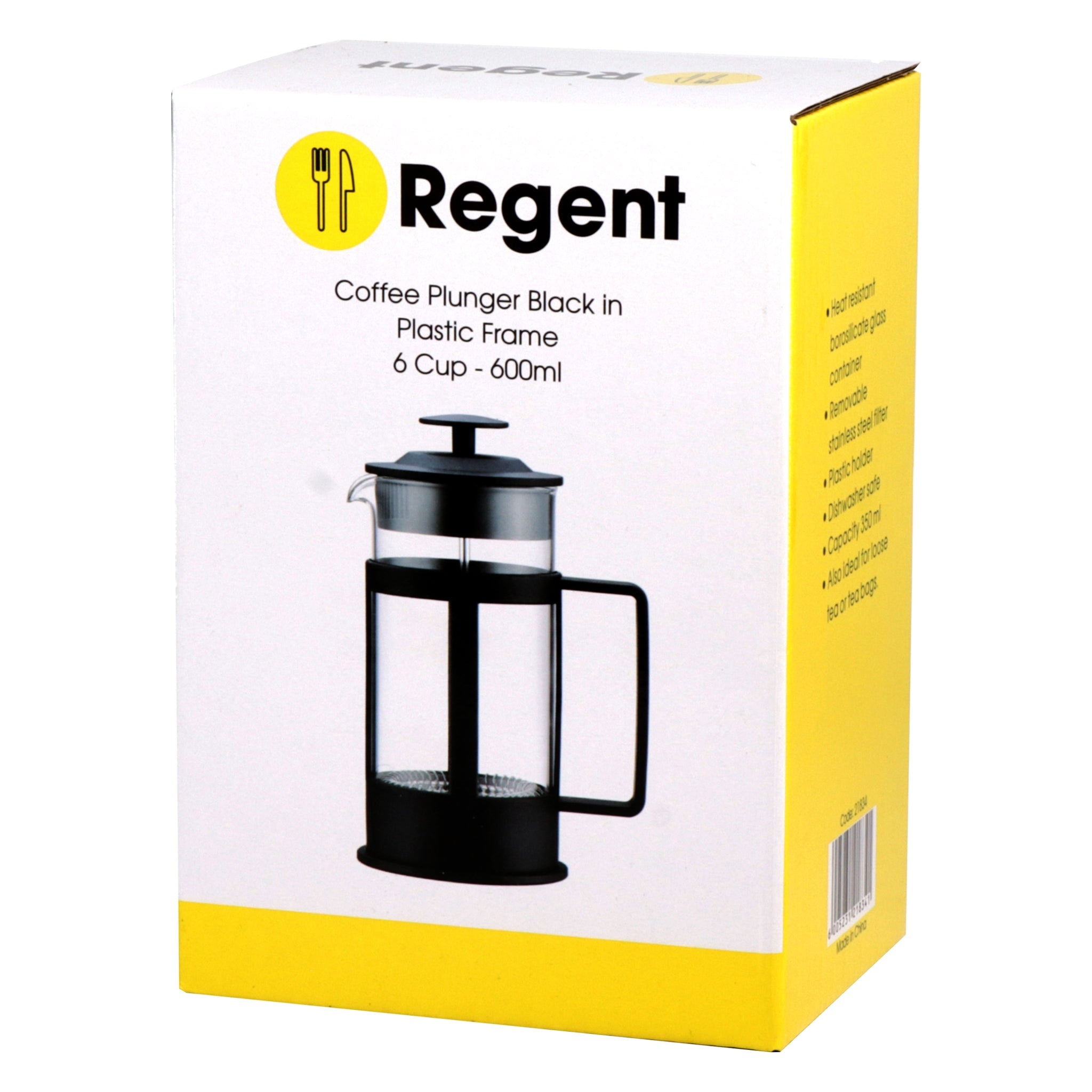 Coffee Plunger & Blk Frame 600ml | Crazy Plastics