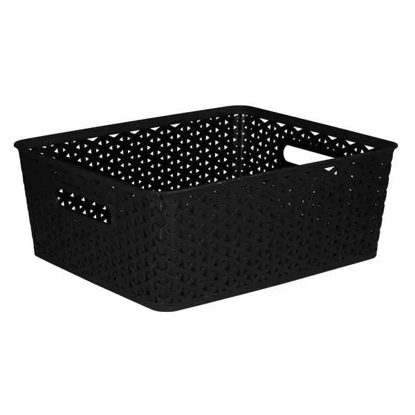 Storage Basket Woven 15L Black