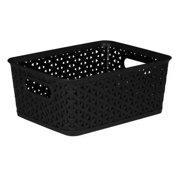 Storage Basket Woven 5L Black