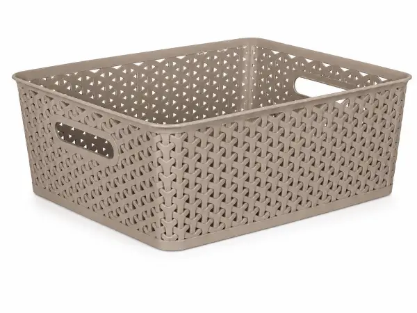 Storage Basket Woven 15L Taupe