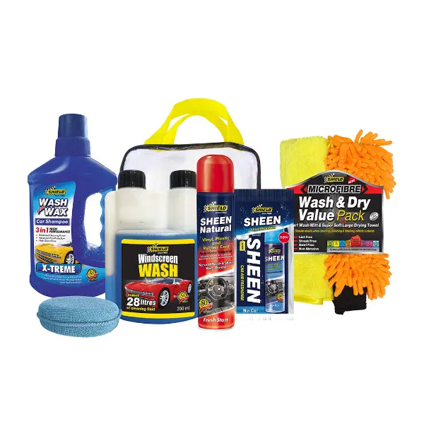 Car Cleaning Wash & Shine Kit 6pc