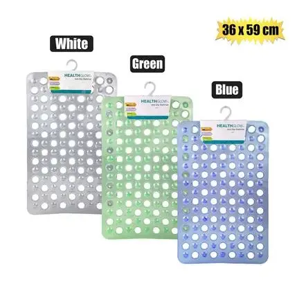 Bath Mat Silicone Colours 36x59cm