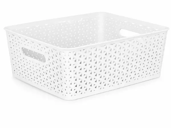 Storage Basket Woven 15L White