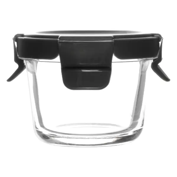 Glass Baby Food Container Round & Clip Lid