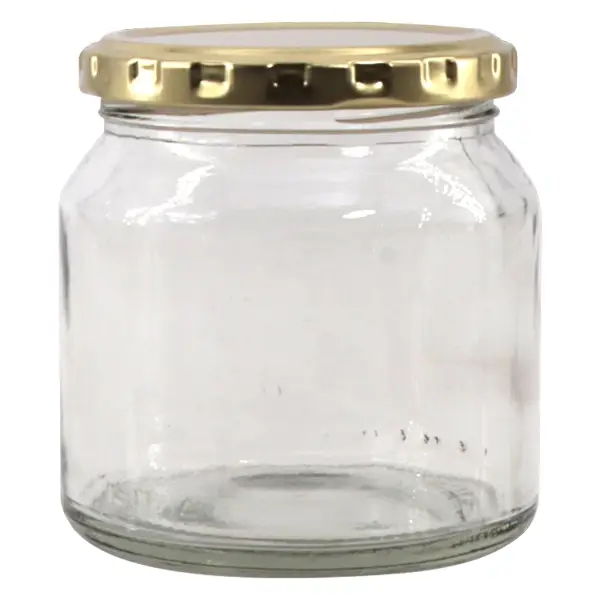 Glass Jar With Gold Lid 250ml 6pk