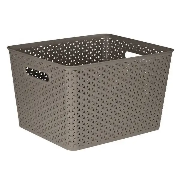Storage Basket Woven 25L Taupe