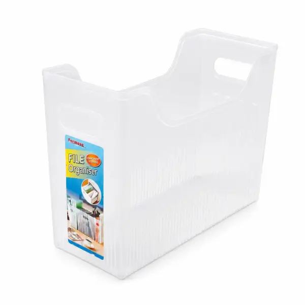 Formosa Clear Frosted Plastic File Organizer 330 x 140mm for Desk Storage