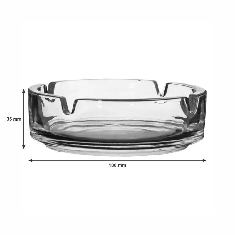 Ashtray Glass Round | Crazy Plastics