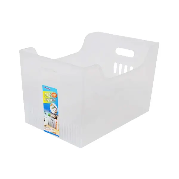 Formosa Clear Plastic File Organizer Bin 385 x 260mm for Documents & Desk Storage