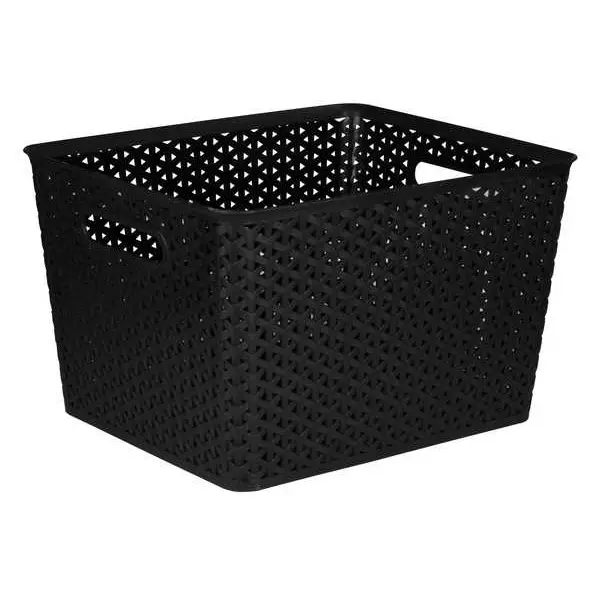 Storage Basket Woven 25L Black