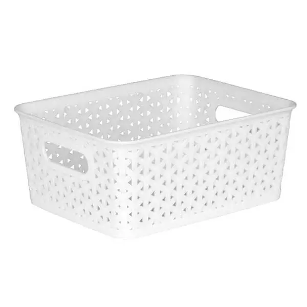Storage Basket Woven 5L White